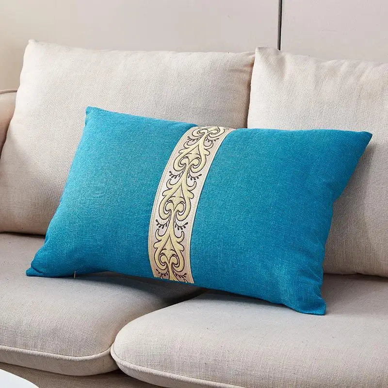 

Fyjafon Pillowcase European Pillowcases Hotel Living room Sofa Pillow Cover Blue Green Red