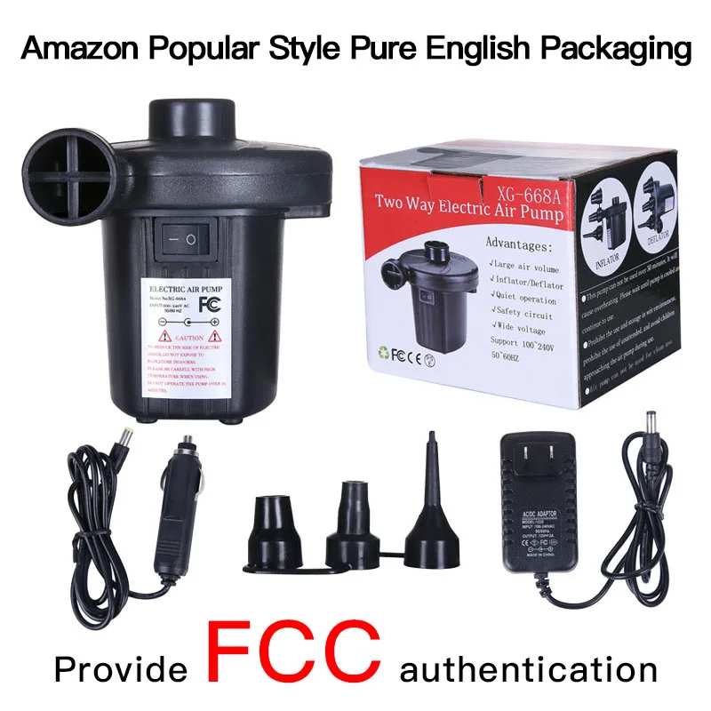 Портативный Перезаряжаемый электрический воздушный насос бесшумные