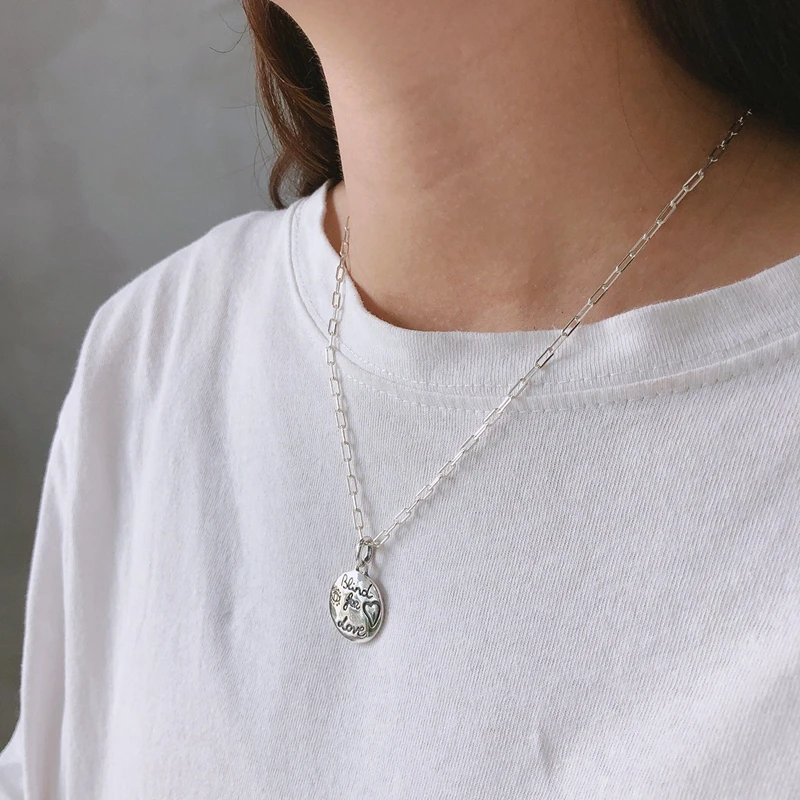 Louleur 925 пробы Серебряное ожерелье с буквами маленькая птица и цветок круглая подвеска ожерелье для женщин Модный дизайн серебряное ювелирное изделие