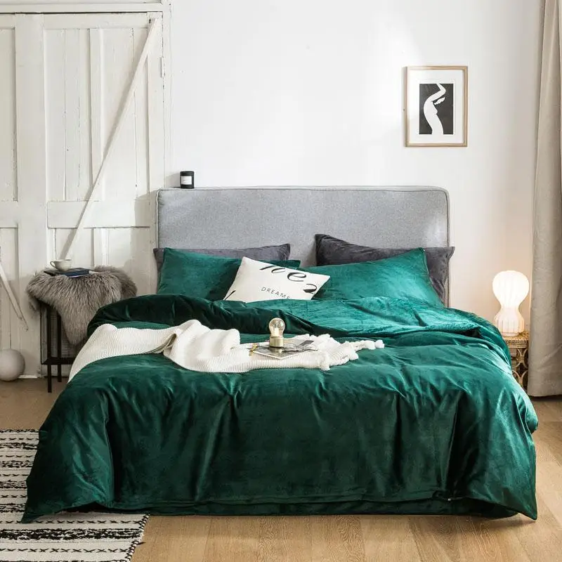 Зимние теплые постельное белье фланель бархатное лоскутное одеяло крышка мягкое