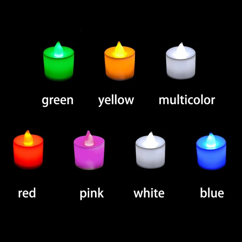 Белые цветные свечи (быстрая/медленная вспышка) электронные Свадебные на день