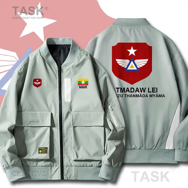 

Куртка мужская в стиле милитари, Пиджак ВВС из Мьянмы, burmmr MM, модная цветная уличная одежда, бейсбольная куртка, тонкая мотоциклетная куртка