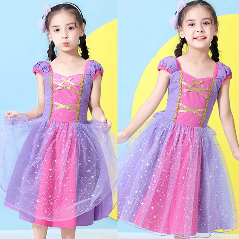 Платья принцессы для маленьких девочек Детский карнавальный костюм Одежда на