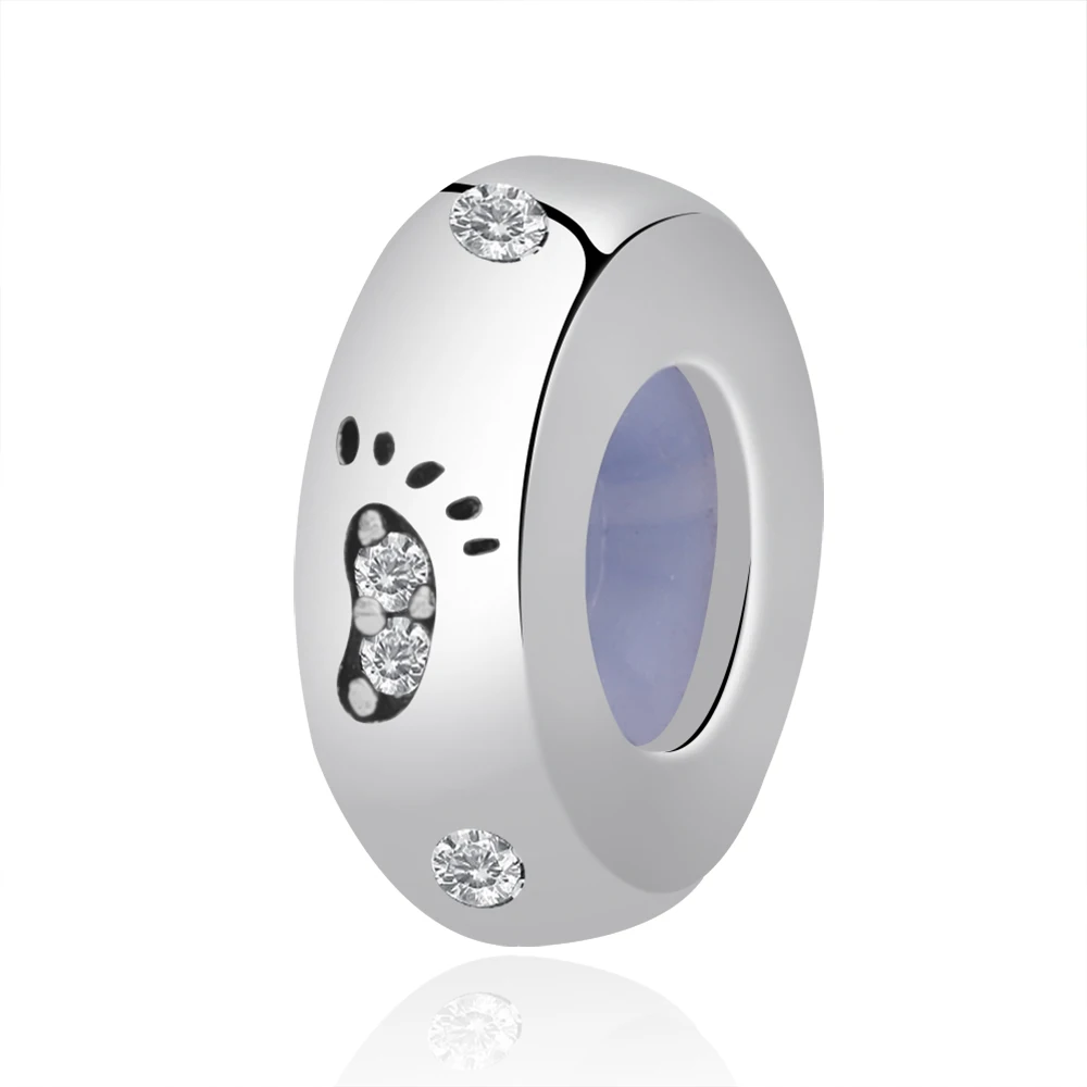 6 925 стерлингового серебра Fit Pandora Браслеты собака животное следа разделитель со стразами бусины для Подвески для изготовления украшений DIY - Цвет: 6