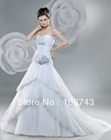 free shipping wedding dresses 2016 new design best sexy bride wedding custom size sweetheart flowers tiered wedding dress