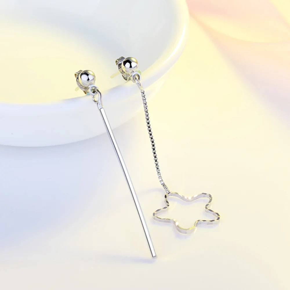 Серьги подвески в виде звезды серьги цепочки для женщин S90 асимметричные