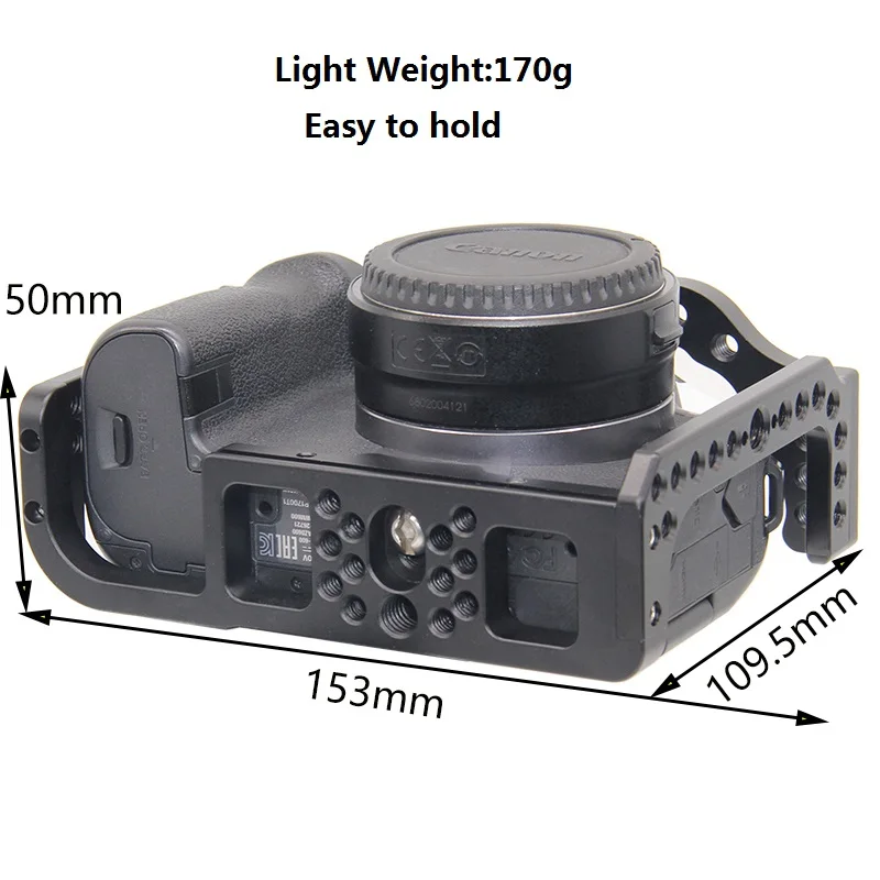 Профессиональная клетка для камеры Canon EOS R с Coldshoe 3/8 1/4 резьбовые отверстия Arca Swiss
