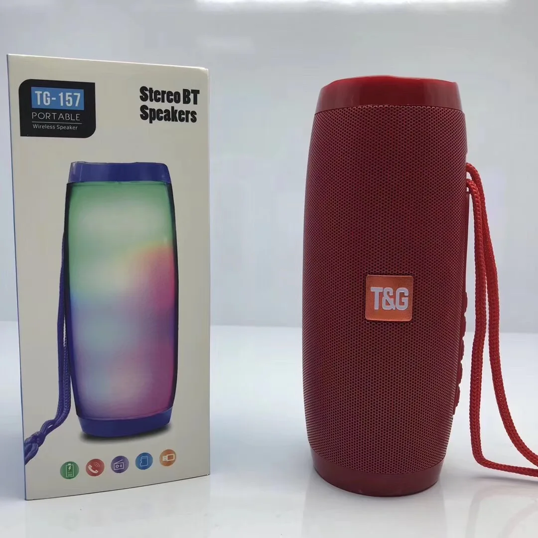 10 Вт светодиодный динамик стерео Бас Сабвуфер Колонка беспроводной bluetooth динамик Портативный звук бум бокс водонепроницаемый FM raido USB динамик