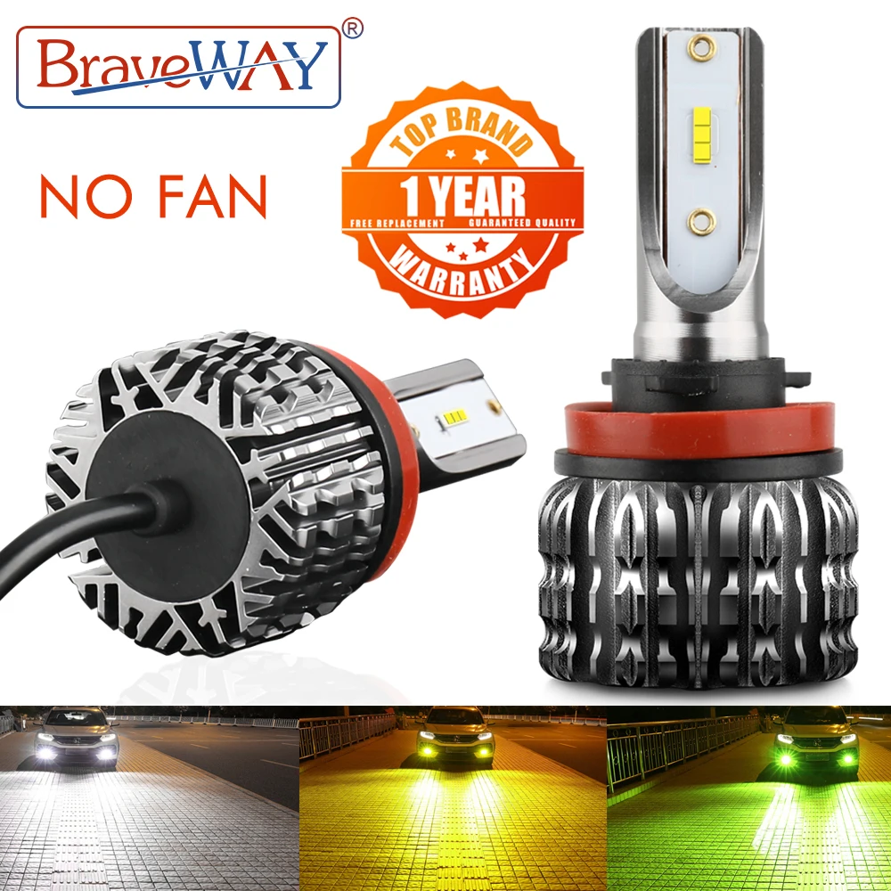 

BraveWay 10000LM H4 H7 Led Headlight Bulbs H4 Hi/Lo Beam Light Bulbs 9005 9006 HB3 BH4 Auto Led Lamps H1 12V H11 H3 Led Bulb