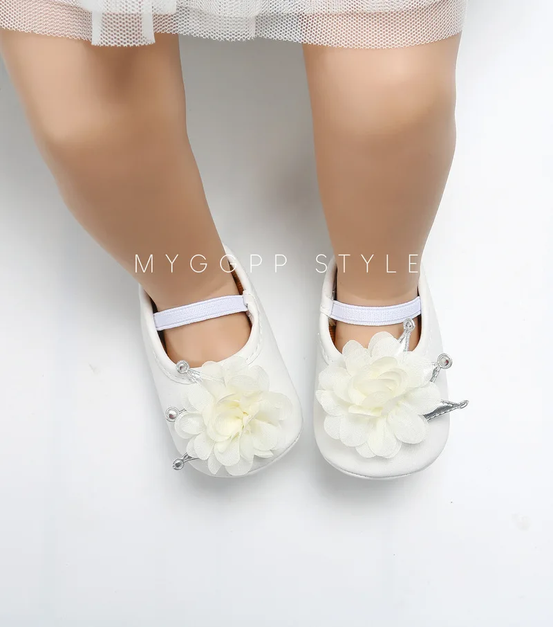 Обувь для новорожденных маленьких девочек Кружевная корона с цветочным рисунком