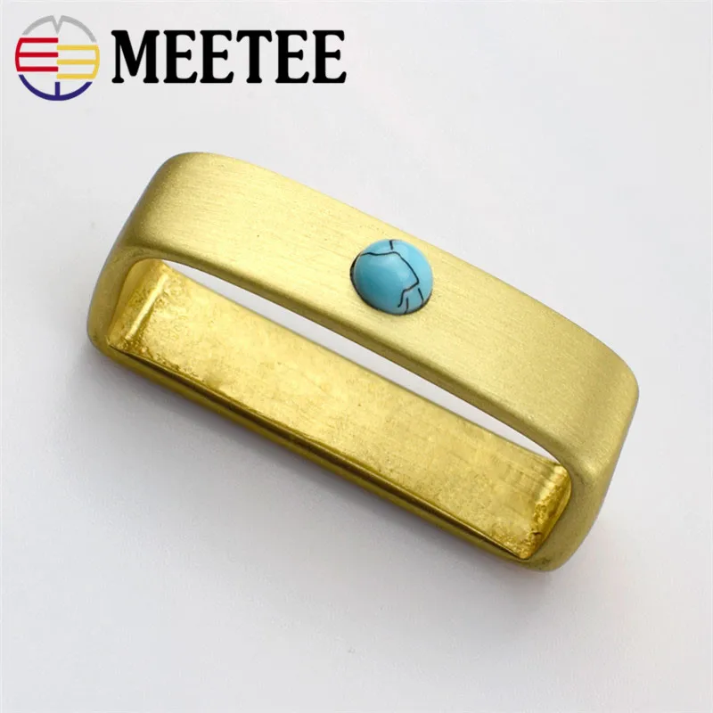 2/4 шт. 40 мм из чистой меди с синим забросом аксессуары для пряжки ремня кольца