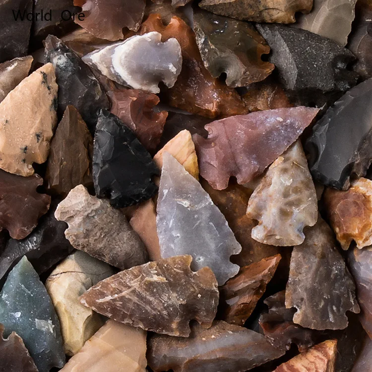 

Natural Stone Mineral Brown-red Agate Arrow Home Ornaments Cure Crystal Witchcraft Worship