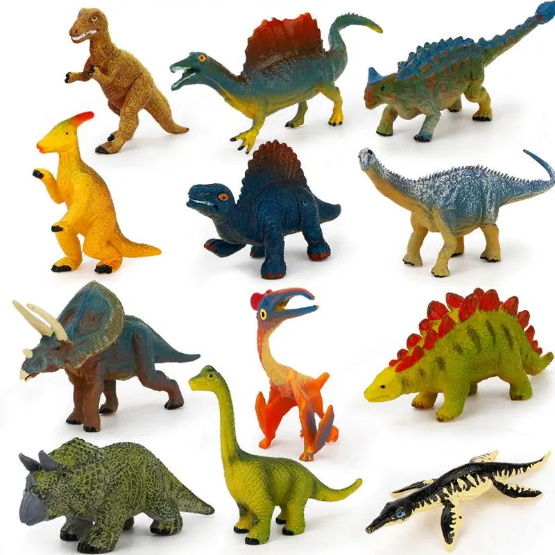 6 шт/12 шт Мини динозавр животный мир зоопарк модель фигурка игрушка набор