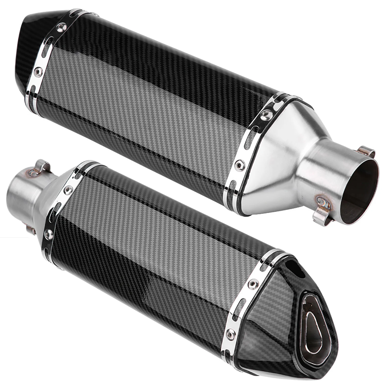 

51mm/2in Motorcycle Muffler Exhaust Tailpipe Made With High Strength Stainless Steel For Honda Yamaha Suzuki Kawasaki UK