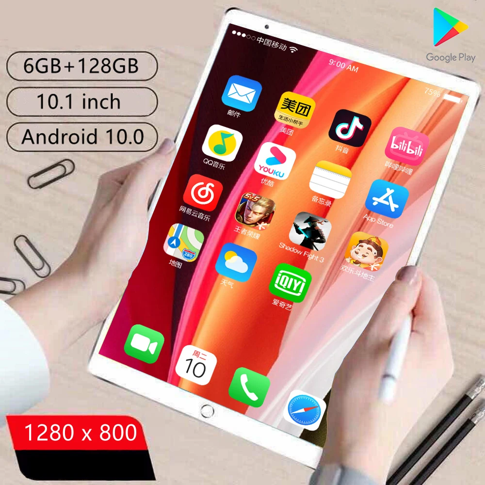 

2022 новейший 10,1 дюймовый планшет 1280x800 4G сеть MTK6797 десять ядер 8 ГБ ОЗУ 128 Гб ПЗУ планшеты ПК Android 10