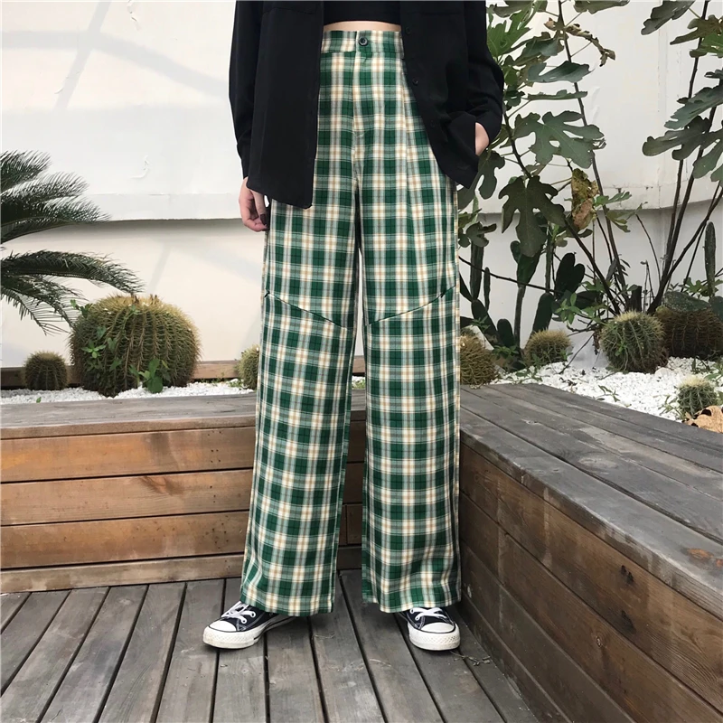 Harajuku брюки унисекс с клетчатым узором свободные длинные женские мужские штаны верхняя одежда Лоскутные Брюки уличная хипстерская осенняя одежда для пар