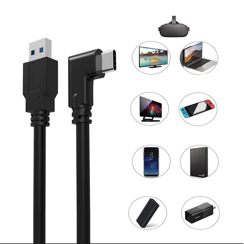 Соединительный кабель 3 м/4 м/5 м для Oculus Quest/2 типа C к Type C/USB A 1 зарядная линия