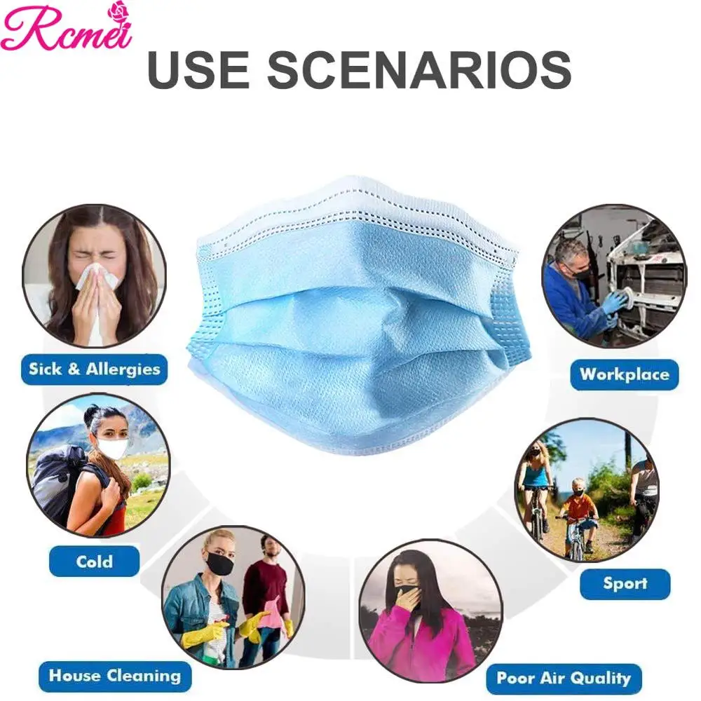 Детские маски для лица 3-слойные одноразовые Earloop полипропилен защиты ваших детей