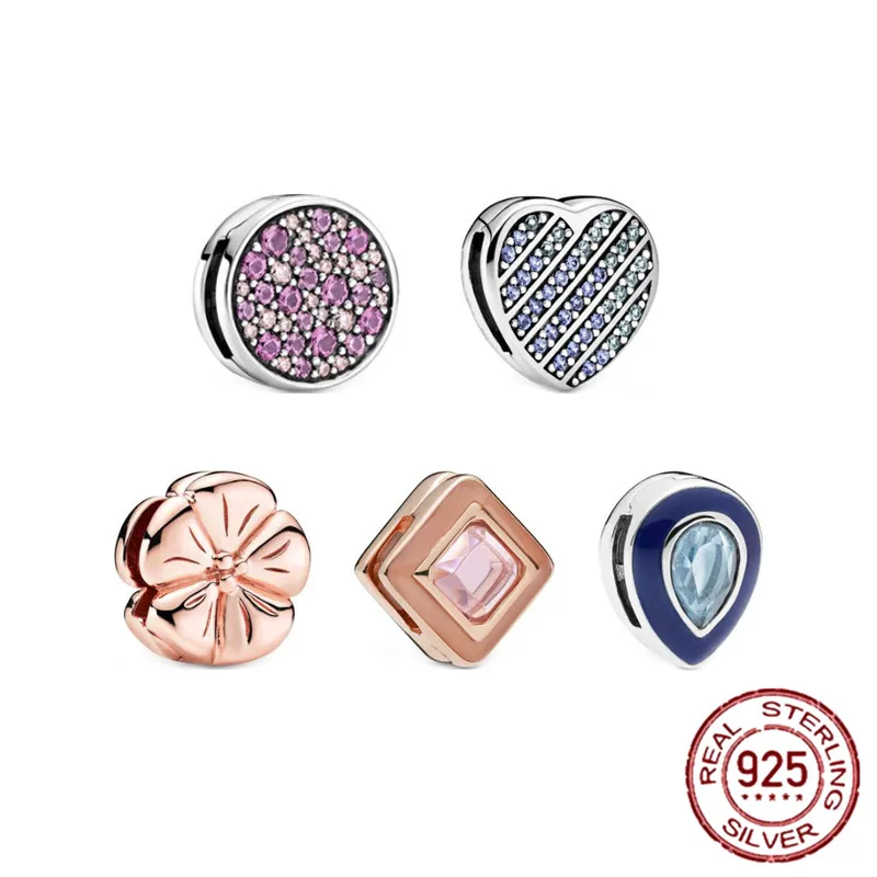

Summer style Charms for Women s925 Sterling Silver Color Charms Fit Original Pandora charms bracelet Women Luxury DIY Jewelry