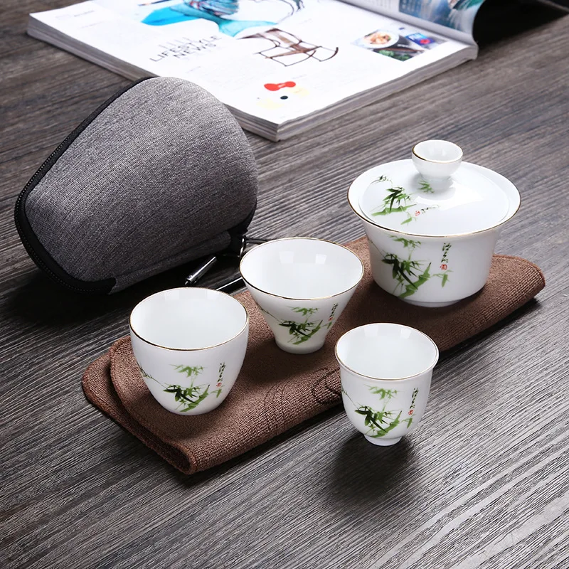 Дорожная сумка китайский телефон чайник чашки яркая кружка чайные наборы белая