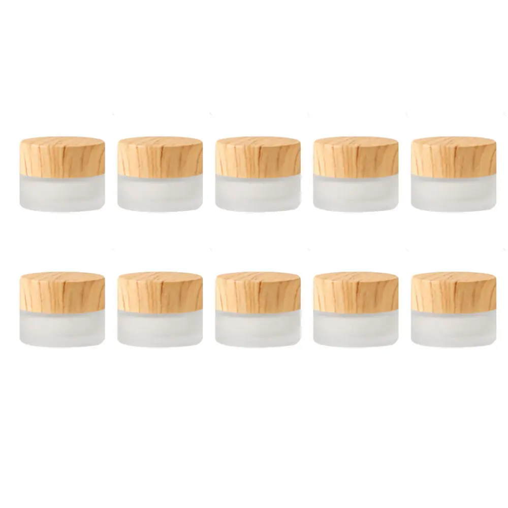 

10Pcs Cosmetics Jars Eye Cream Dispenser Makeup Storage Containers (White)