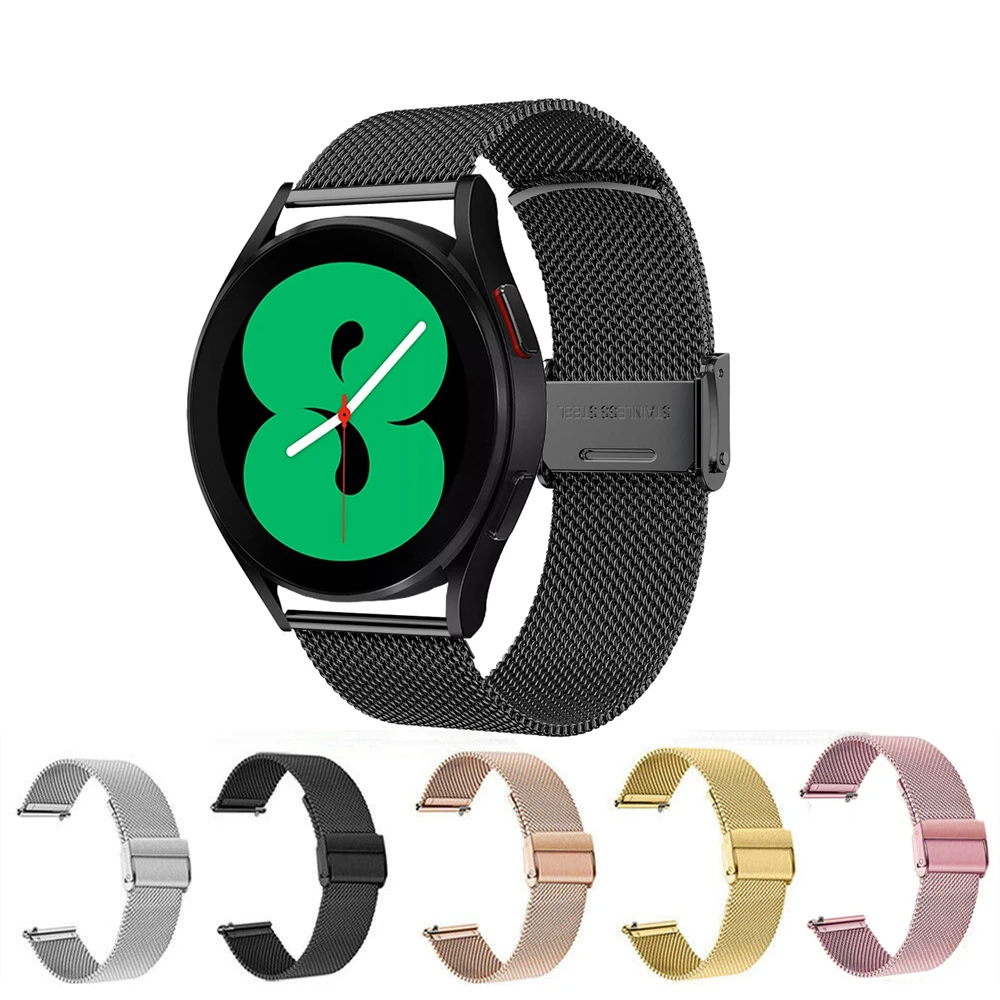 

Watch Band For Samsung Galaxy Watch 4 Classic 46mm 42mm Wrist Correa 20mm Milanese Bracelet For Galaxy Watch 4 44mm 40mm Strap