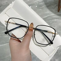 anti blue light glasses alloy square frame female oculos vintage design clear computer women eyewear men gafas