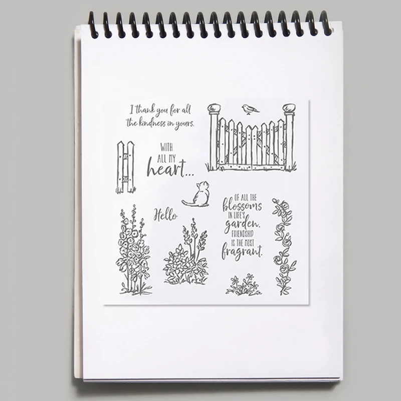

Fence Seal Stamp with Cutting Dies Stencil DIY Scrapbook Embossing Photo Album