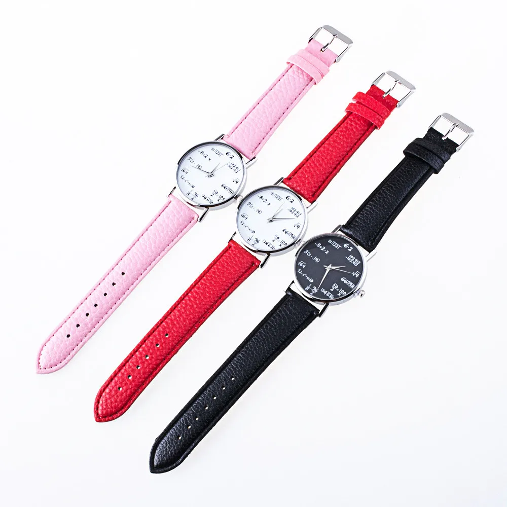 

Fashion Girl Boy Pattern Leather Band Quartz Vogue Watch Waterproof High Quality Stainless Steel Case Men Women Clock Wristwatch