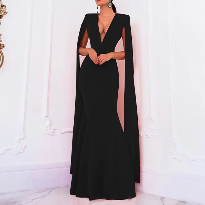 Роскошная накидка с длинным рукавом розовое длинное вечернее платье Русалочка