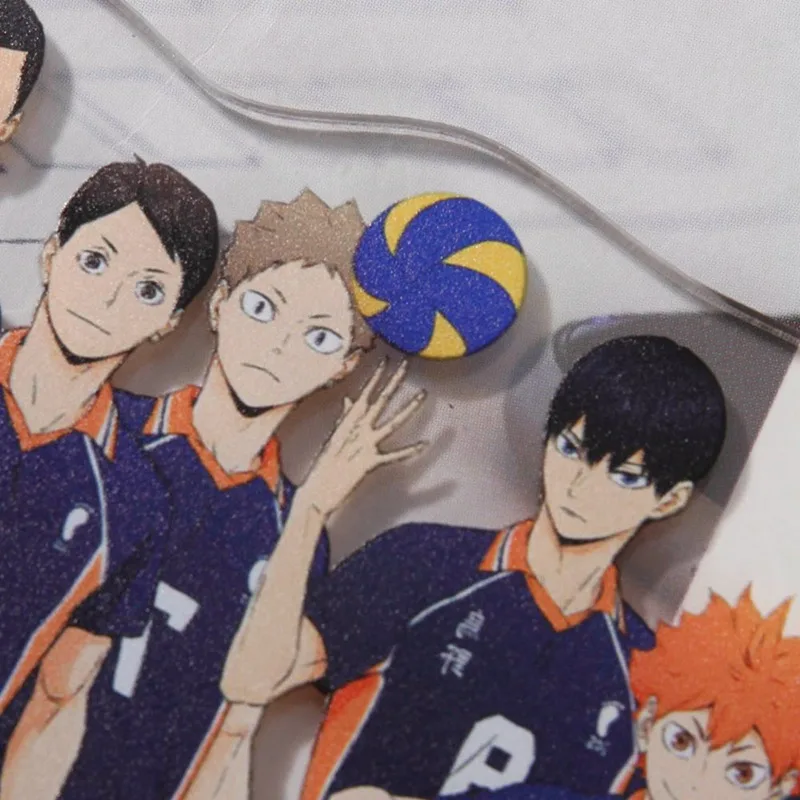 

Anime Haikyuu!! Acrylic Desk Stand Figures Models Volleyball Teenagers Figures Plate Holder Stand Model Plate Decor Gift