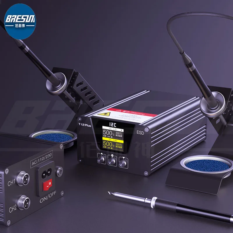 

i2C T12 Plus Intelligent Double Station Welding Platform 240W Electric Welding Iron Station Fast Heating for Phone PCB Repair