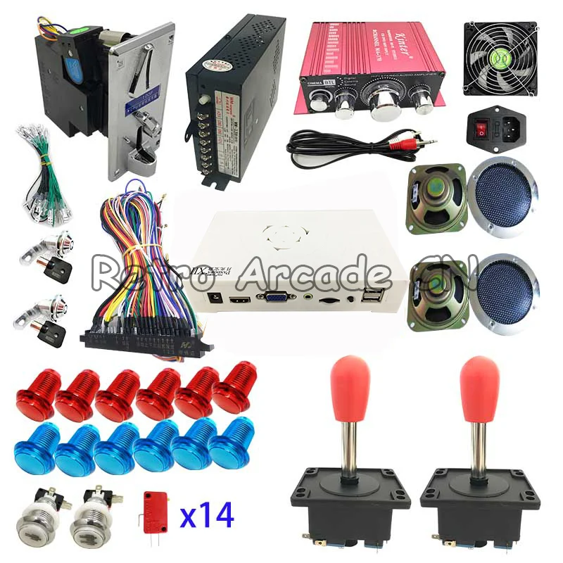 Полный комплект Arcde Game DIY Jamma 3D Pandora XII 3188 в 1 со светодиодной кнопкой и джойстиком 53