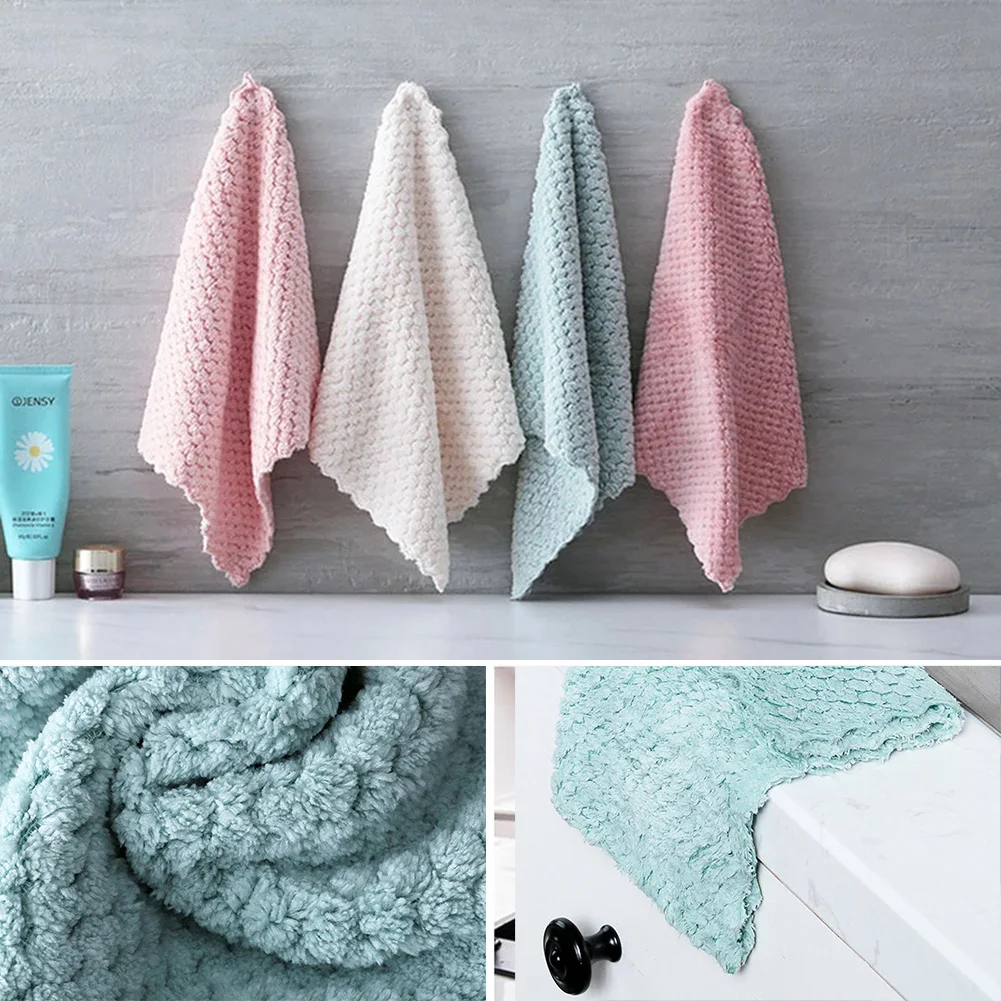 

Kitchen Dish Clothes 4/6/12/16Pcs Microfiber Super Soft And Absorbent Dish Rag Cleaning Towel For Kitchen Bathroom Cleaning