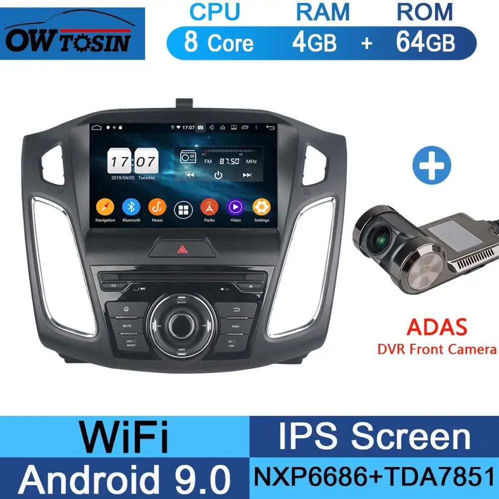 64G Adas Camera " ips 1920*1080 8 ядерный 4G+ 64G Android 9,0 автомобильный dvd-плеер для Ford Focus 2012 2013 DSP радио gps Parrot BT - Цвет: 64G Adas Camera
