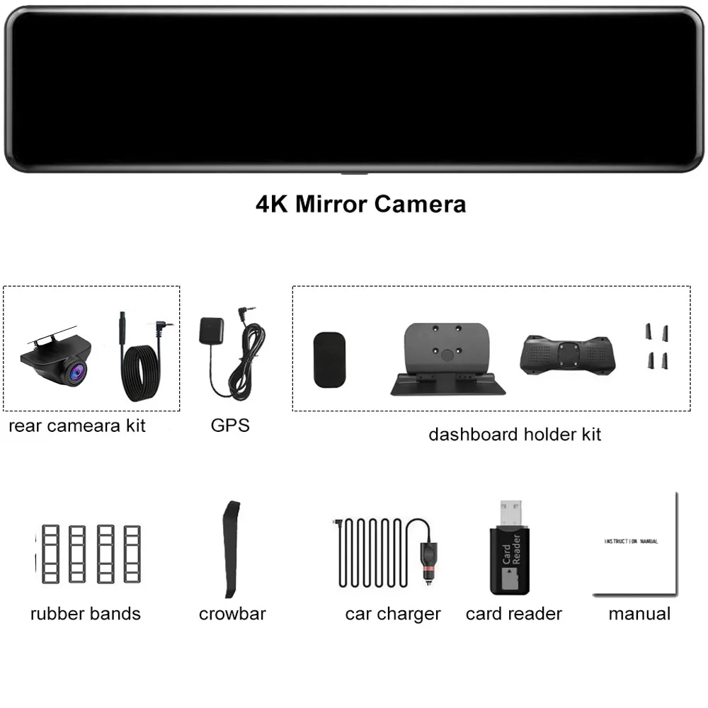 HGDO 12 'ƊK 3840 × 2160 Автомобильный видеорегистратор GPS трек видео регистратор Sony