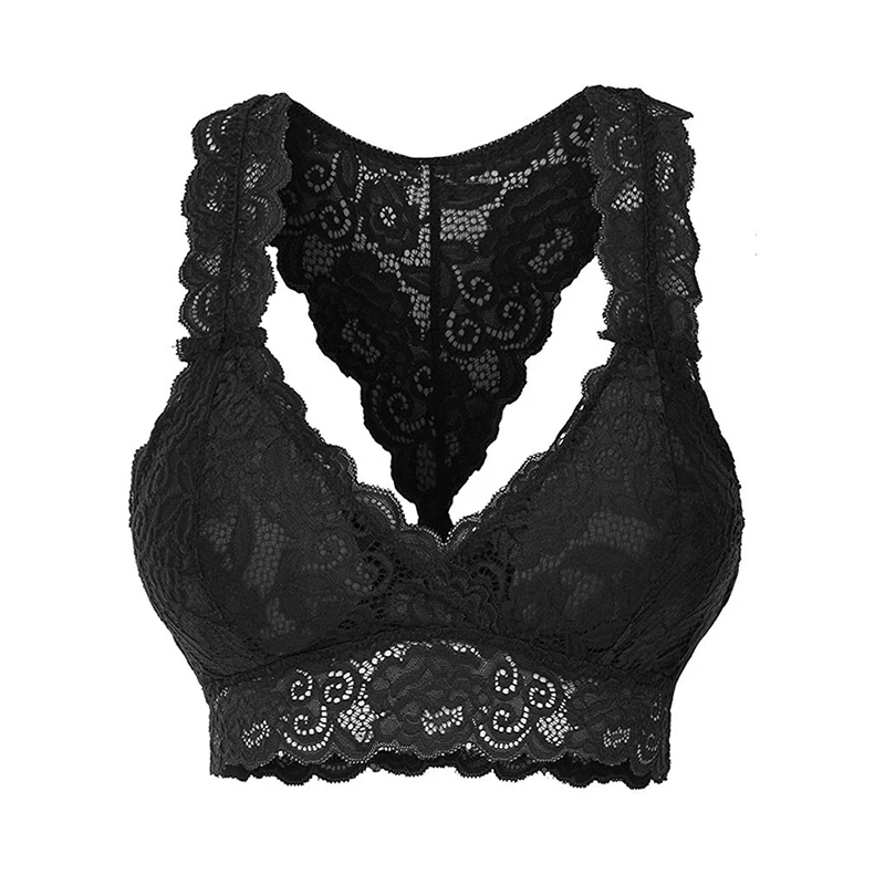 

New Hot Sold Solid Color Push Up Bra Lace Bralette Padded Underwear Crop Top Fashion Glamour Sexy Fashion Deep V Lingerie Lace