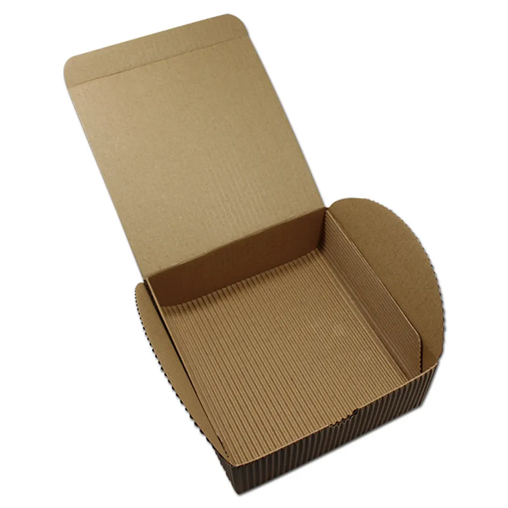 30 шт. коричневая гофрированная картонная коробка из крафтовой бумаги подарочные