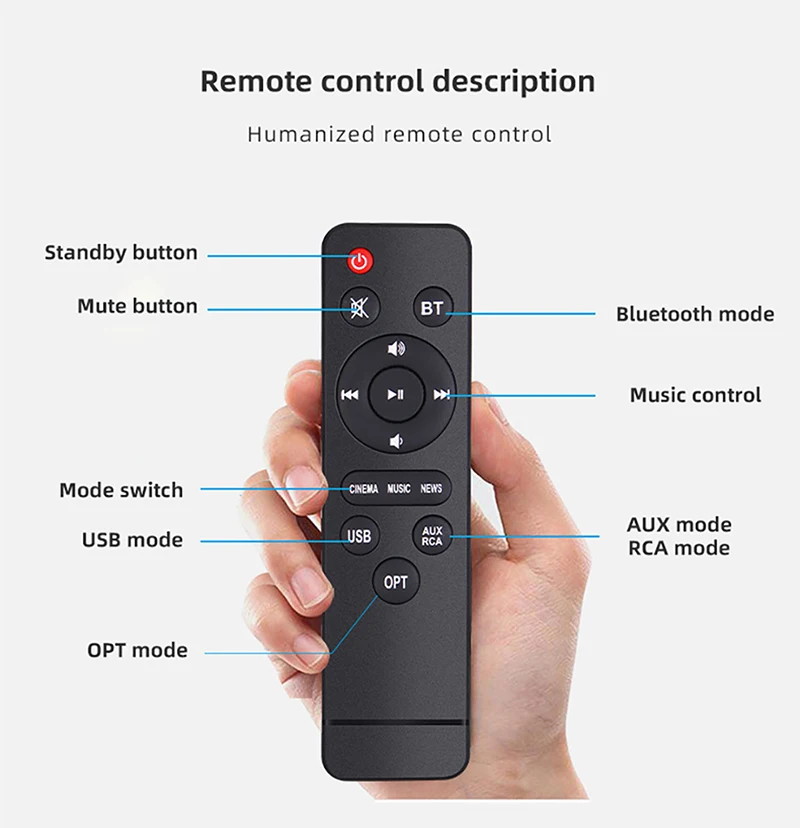 2 в 1 Bluetooth Саундбар съемный динамик домашний кинотеатр бас Многофункциональный