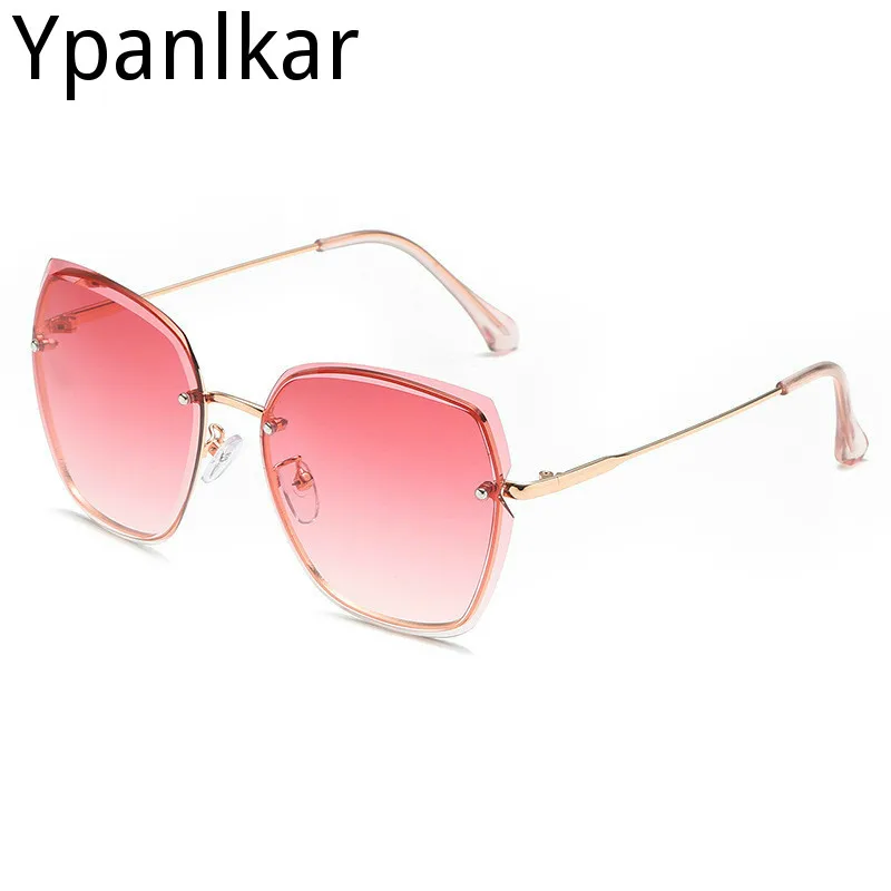 

Fashion Designer Sunglasses Women Summer Rimless Square Shades Sun Glasses Eyewear Luxury Sunglasses Woman