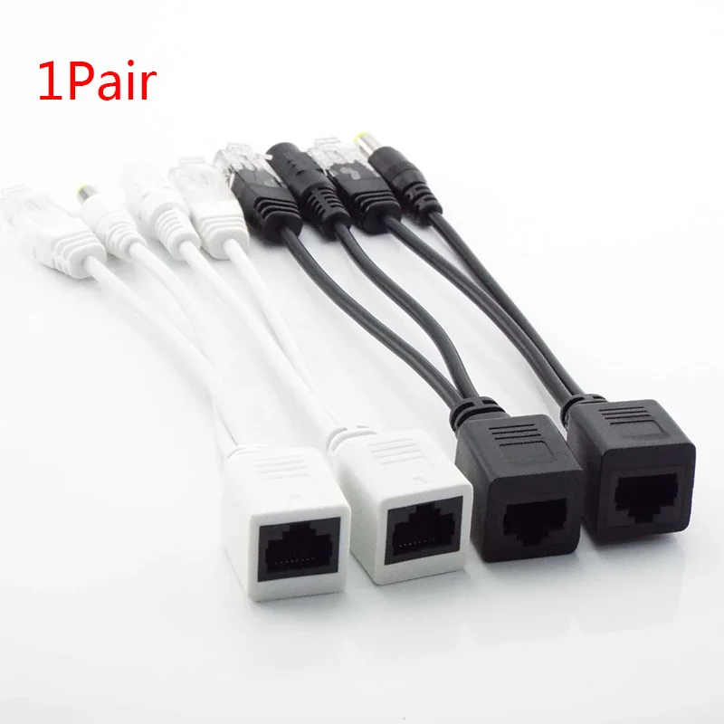 1 пара разделитель POE 12V адаптер переменного тока для RJ45 инжектор электропитания