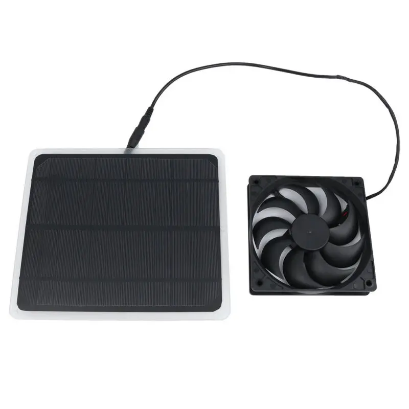 

Cooling Fan 10W 12V Solar Powered USB Cooler Fan Filter Mini Ventilator For Greenhouse Pet Chicken House
