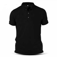 in stockpolo shirt mens 2021 summer light business short sleeve t shirt casual lapel half sleeve solid short sleeve