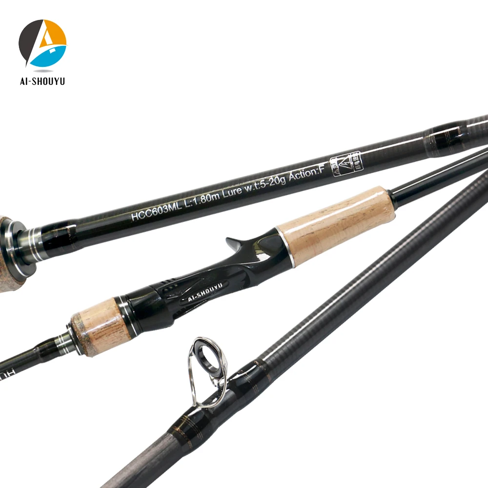 1.8m 2.1m 2.4m 2.7m 3 Section Baitcasting Fishing Rod Trout Travel Ultralight Spinning Lure 5g-20g M/ML/MH Pole 10-15lb | Спорт и