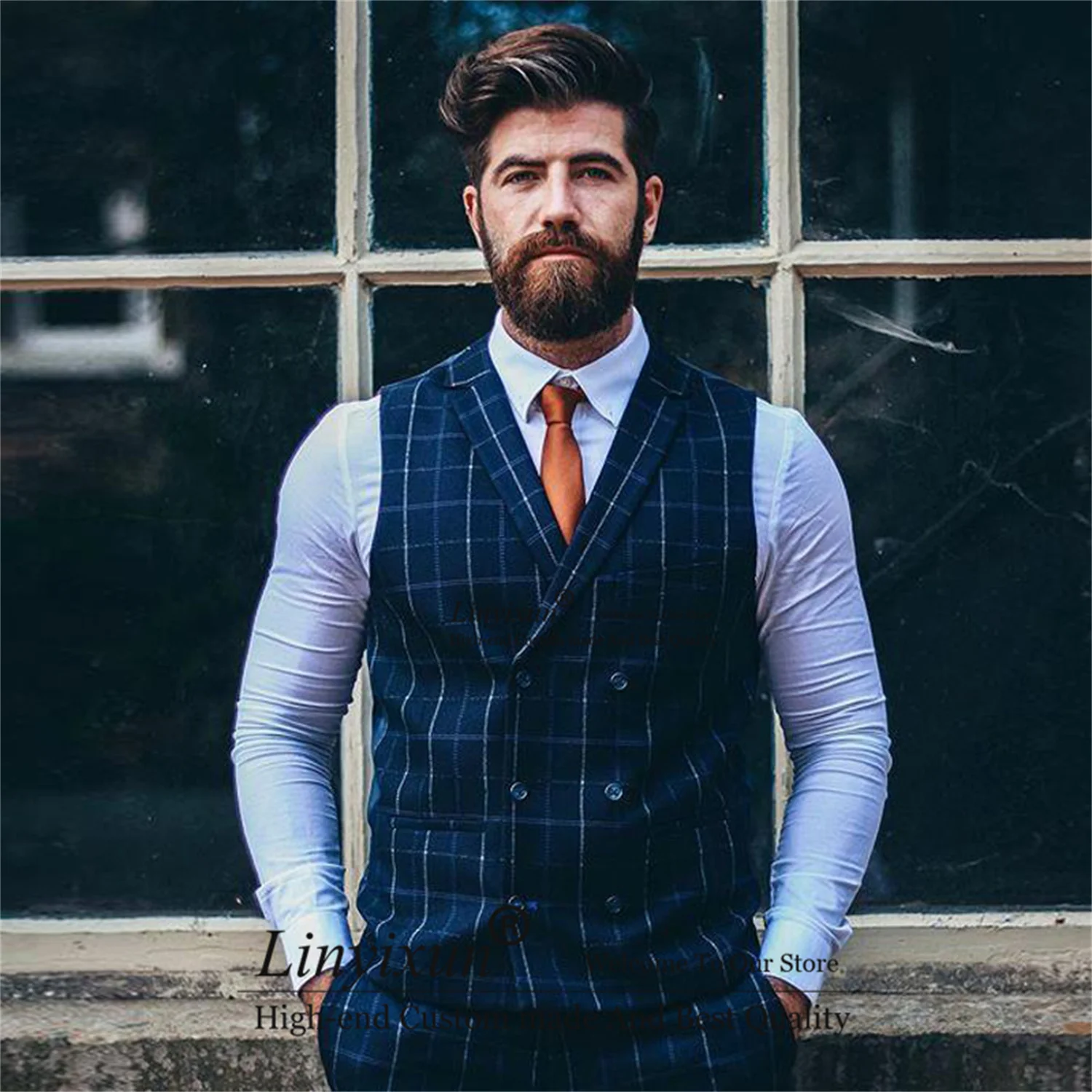 Классический Клетчатый мужской костюм &quotгусиные лапки&quot комплект из 3