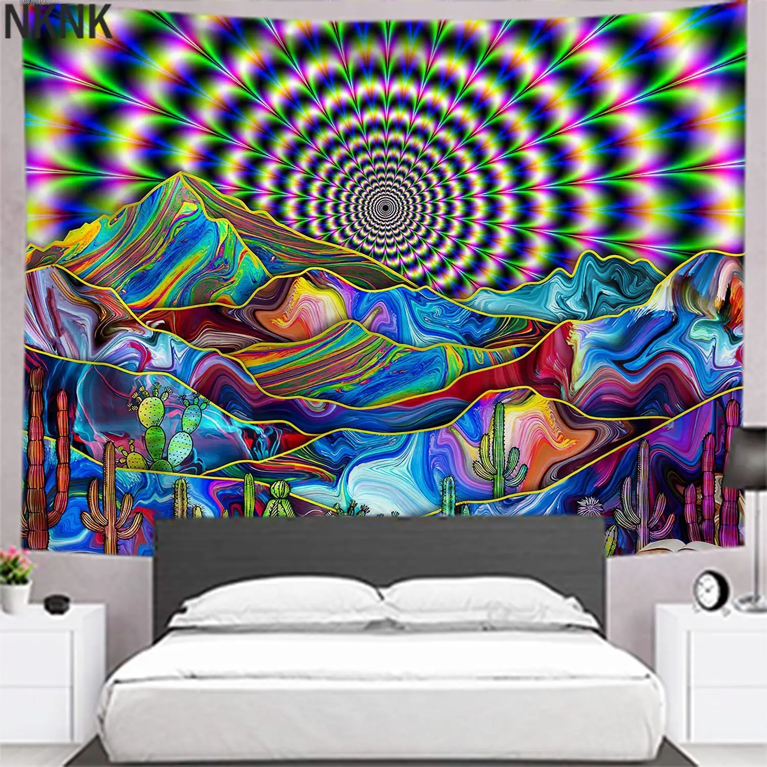 

Psilocybin Mushroom Mandala Tapestry Wall Hanging Aesthetic Psychedelic Tapiz Witchcraft Tapestry Polyester Wall Fabric