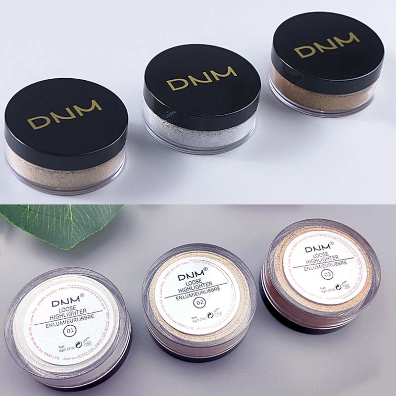 

DNM High-gloss Loose Powder Natural Oil Control Skin Finish Baked Powder 3 Color Face Makeup Waterproof Pearlescent Powder TSLM1