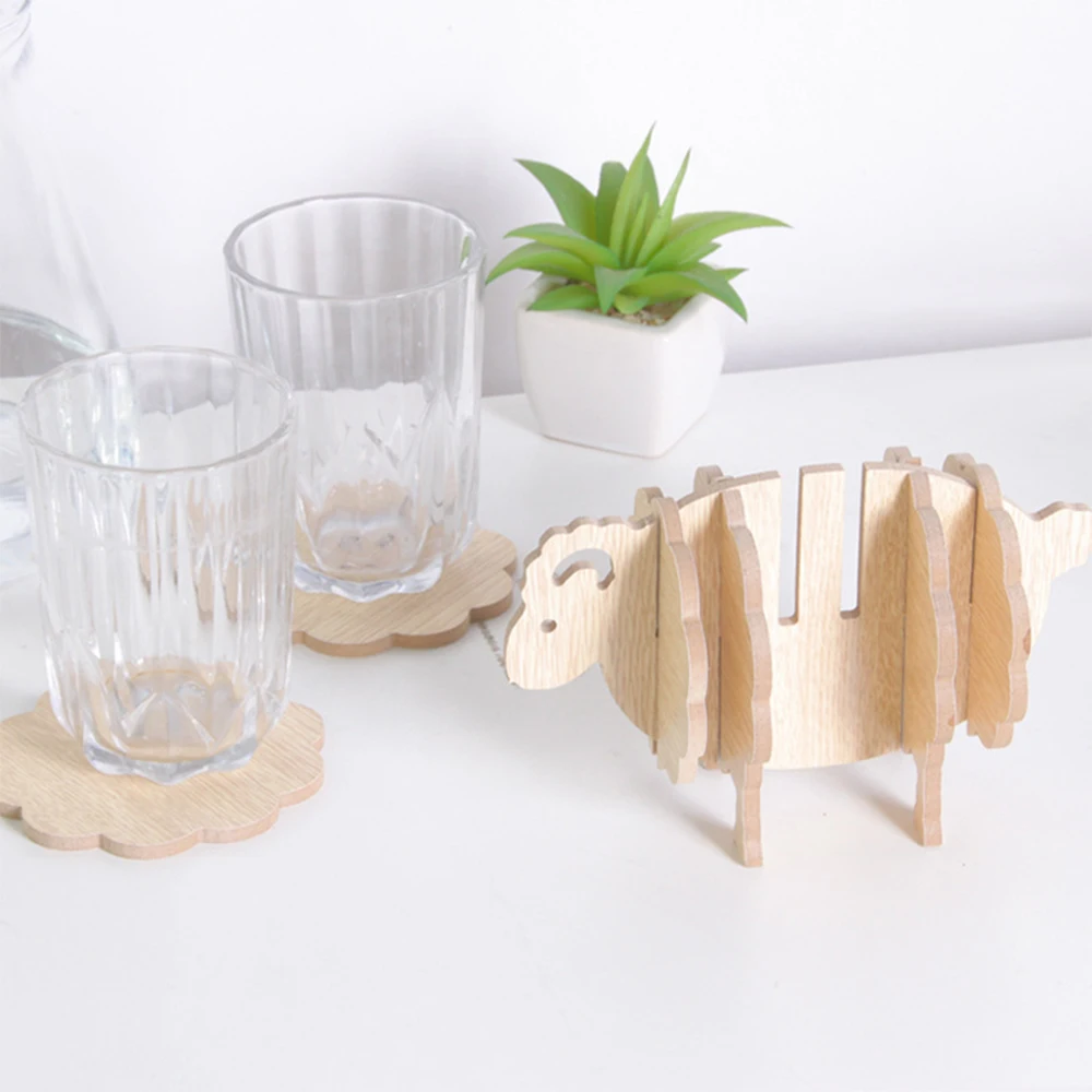 1 шт. DIY термоизолированные фетровые кружки коврики в форме овцы