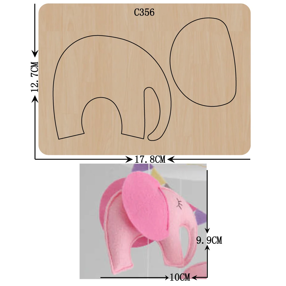 Новый Слон деревянные штампы скрапбукинга C 356 резки|Вырубные штампы| |
