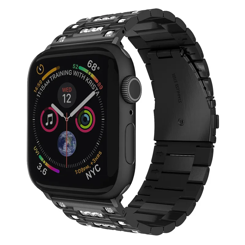 Ремешок для часов Apple watch роскошный браслет из нержавеющей стали 44 мм 40 42 38 |